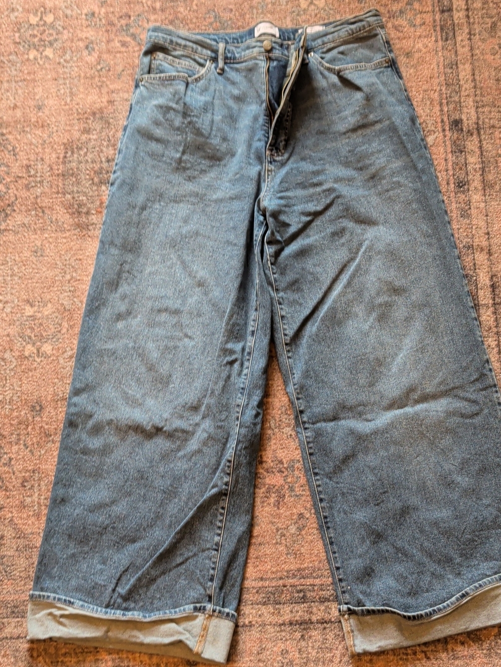 Jessica Simpson Wide-Leg Jeans in Faded Blue